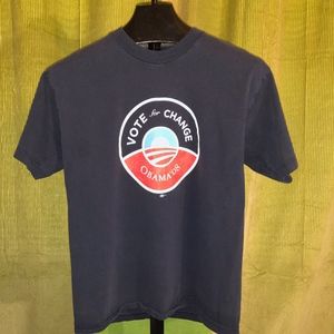 Obama Vote For Change 2008 Shirt - Sz L - USA